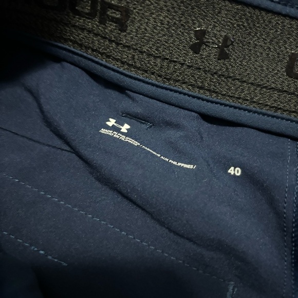 NWT Under Armour 1364409 UA Mens GOLF DRIVE Storm Navy Flat Front Shorts Sz 40 - Picture 4 of 7